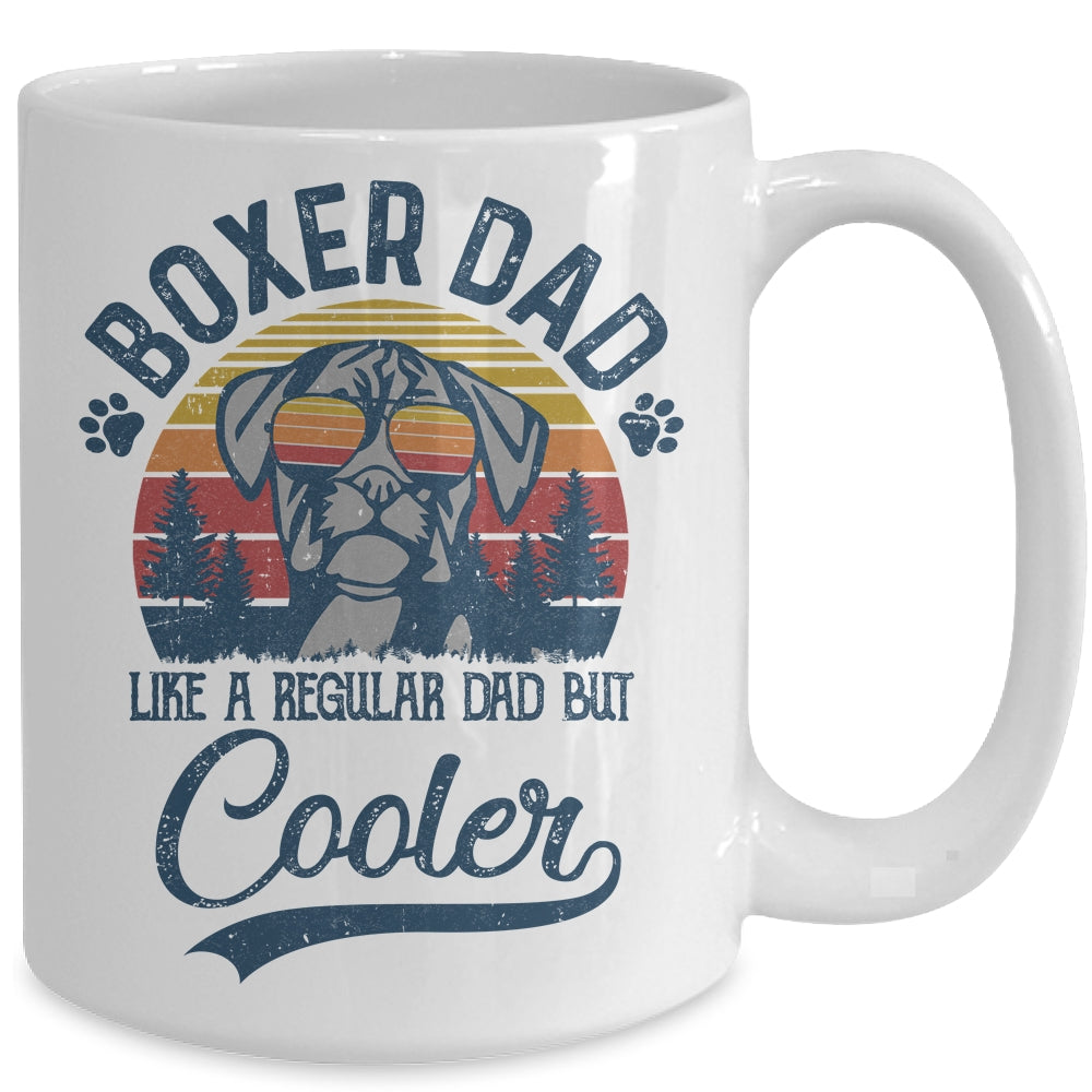 Vintage Boxer Dad Like A Regular Dad But Cooler Funny Mug | siriusteestore