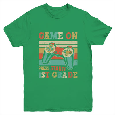 Vintage Game On Press Start 1st Grade Gamer Back To School Youth Shirt | siriusteestore