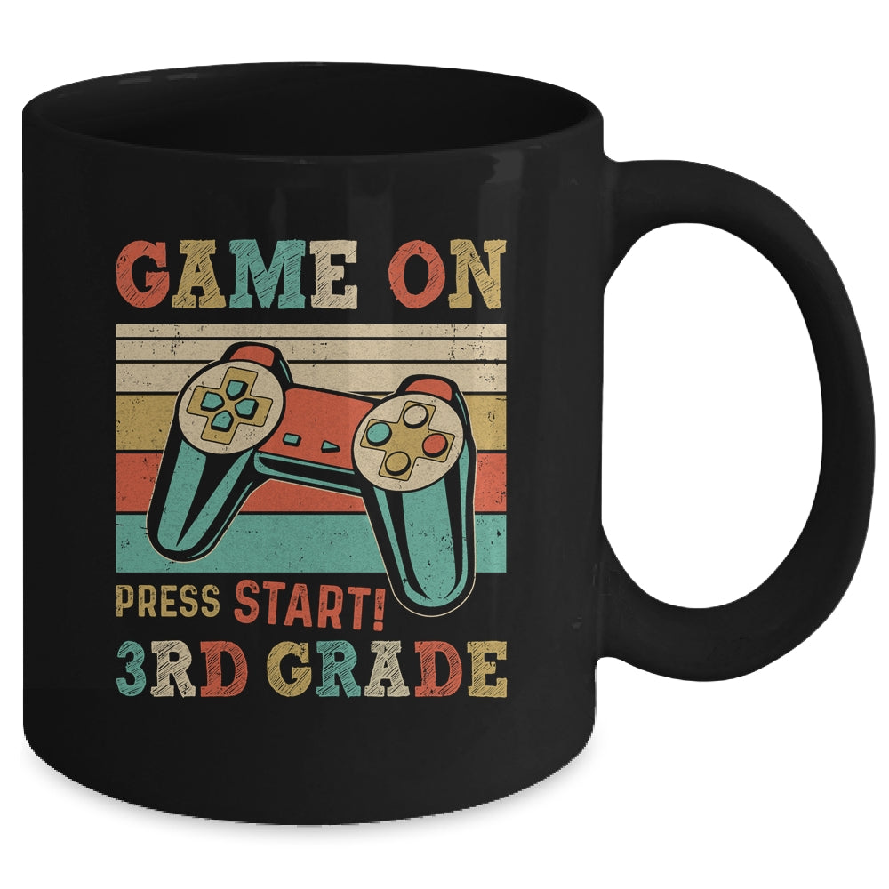 Vintage Game On Press Start 3rd Grade Gamer Back To School Mug | siriusteestore