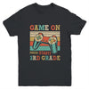 Vintage Game On Press Start 3rd Grade Gamer Back To School Youth Shirt | siriusteestore