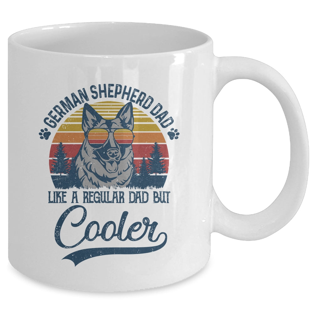 Vintage German Shepherd Dad Like A Regular Dad But Cooler Funny Mug | siriusteestore