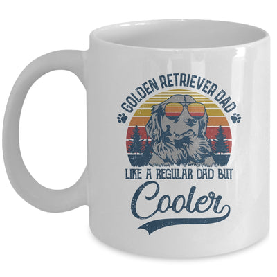 Vintage Golden Retriever Dad Like A Regular Dad But Cooler Funny Mug | siriusteestore