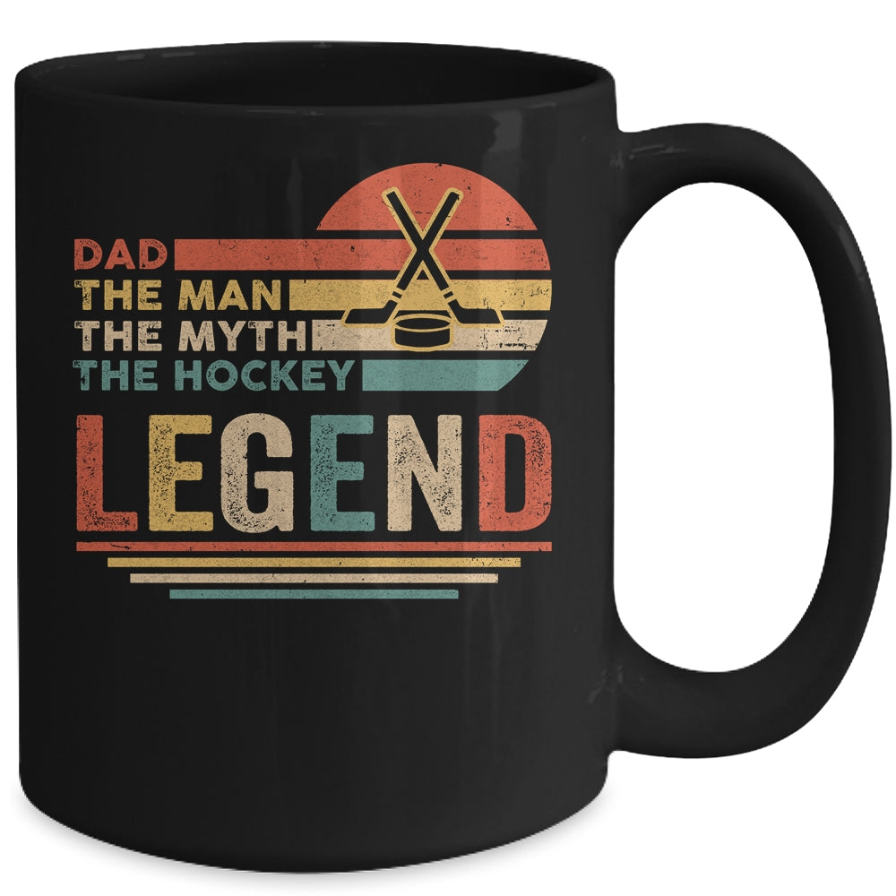 Vintage Hockey Dad The Man The Myth The Legend Mug | siriusteestore