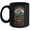 Vintage I Have Two Title Dad And Papa Funny Fathers Day Mug | siriusteestore