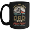 Vintage I Have Two Title Dad And Pawpaw Funny Fathers Day Mug | siriusteestore