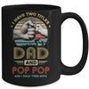 Vintage I Have Two Title Dad And Pop Pop Funny Fathers Day Mug | siriusteestore