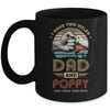 Vintage I Have Two Title Dad And Poppy Funny Fathers Day Mug | siriusteestore