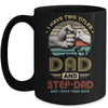 Vintage I Have Two Title Dad And Step-Dad Funny Fathers Day Mug | siriusteestore