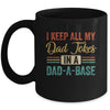 Vintage I Keep All My Dad Jokes In A Dad-A-Base Funny Dad Mug | siriusteestore