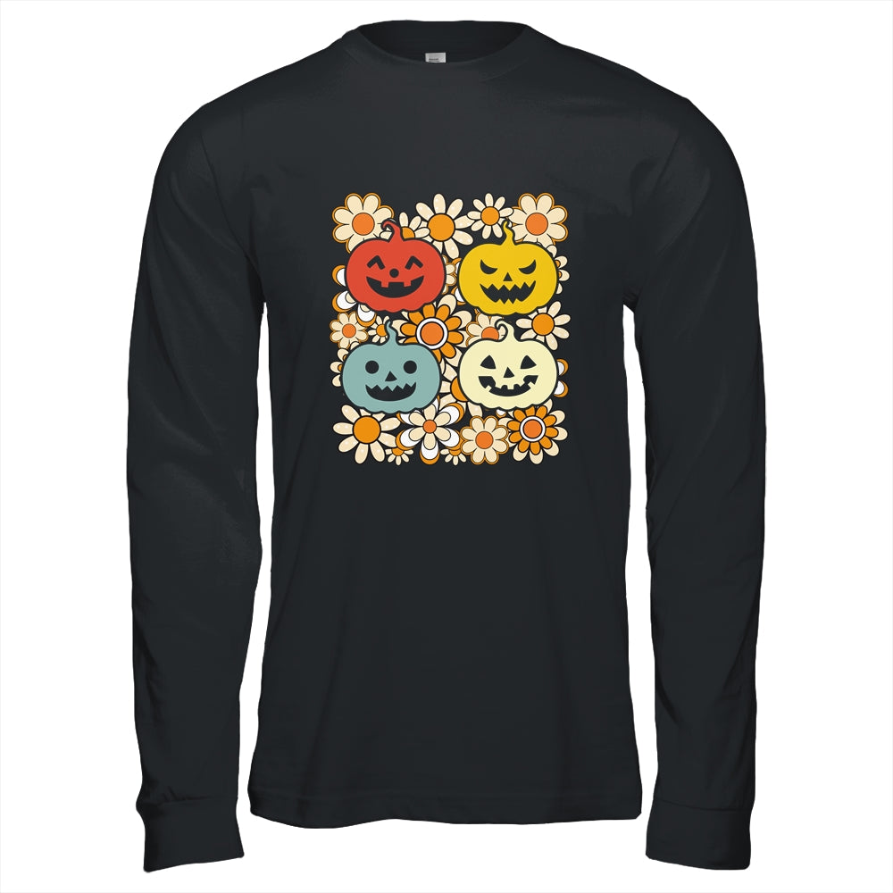 Vintage Retro Halloween Pumpkin Women Girls Funny Retro Shirt & Hoodie | siriusteestore