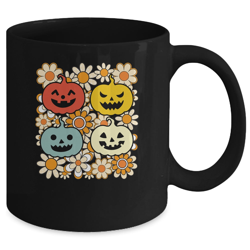 Vintage Retro Halloween Pumpkin Women Girls Funny Retro Mug | siriusteestore