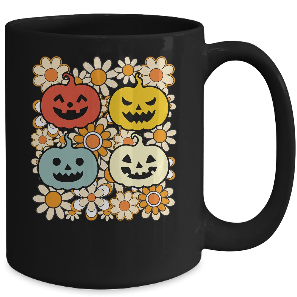 Vintage Retro Halloween Pumpkin Women Girls Funny Retro Mug | siriusteestore