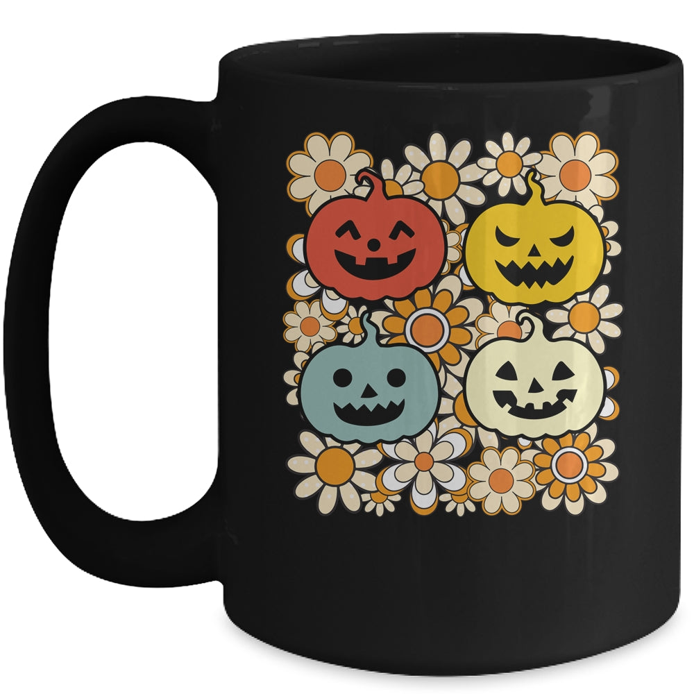 Vintage Retro Halloween Pumpkin Women Girls Funny Retro Mug | siriusteestore