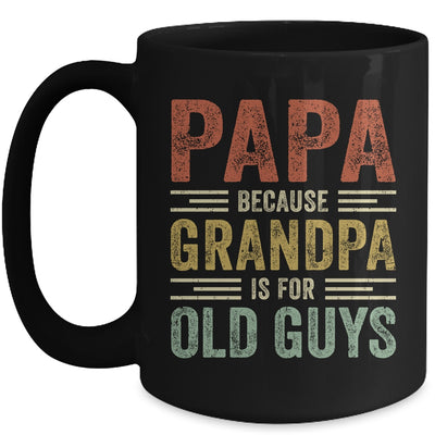Vintage Retro Papa Because Grandpa Is For Old Guys Funny Mug | siriusteestore
