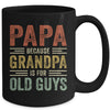 Vintage Retro Papa Because Grandpa Is For Old Guys Funny Mug | siriusteestore