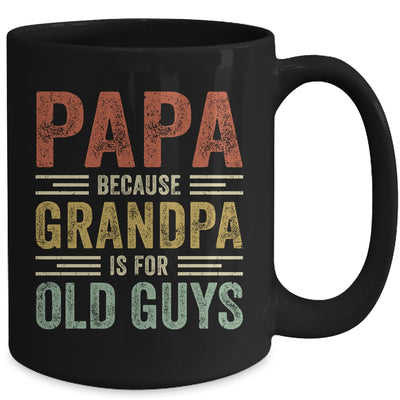 Vintage Retro Papa Because Grandpa Is For Old Guys Funny Mug | siriusteestore