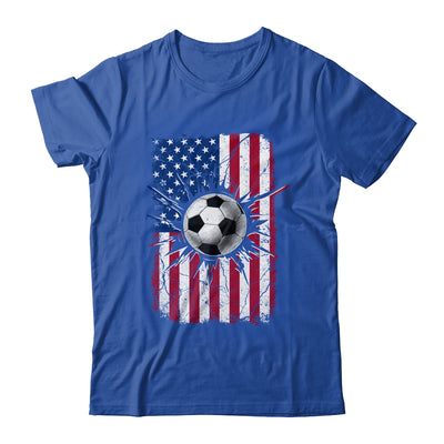 Vintage Soccer 4th of July Men USA American Flag Boys Shirt & Hoodie | siriusteestore