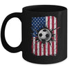 Vintage Soccer 4th of July Men USA American Flag Boys Mug | siriusteestore
