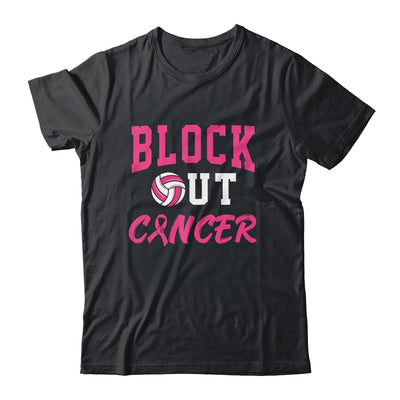 Volleyball Breast Cancer Awareness Block Out Cancer Shirt & Hoodie | siriusteestore
