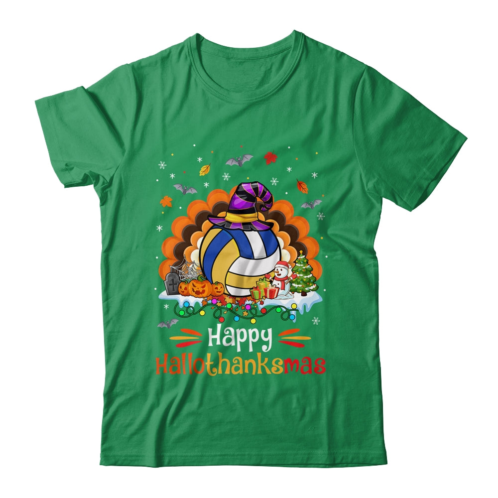 Volleyball Halloween Christmas Thanksgiving Hallothanksmas Shirt & Sweatshirt | siriusteestore