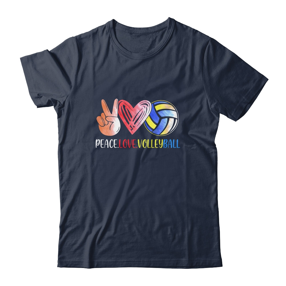 Volleyball Player Girls Peace Love Volleyball Women Shirt & Tank Top | siriusteestore