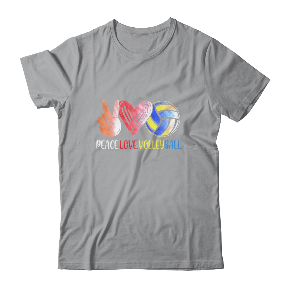 Volleyball Player Girls Peace Love Volleyball Women Shirt & Tank Top | siriusteestore