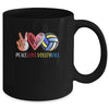 Volleyball Player Girls Peace Love Volleyball Women Mug | siriusteestore