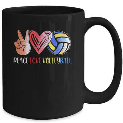 Volleyball Player Girls Peace Love Volleyball Women Mug | siriusteestore