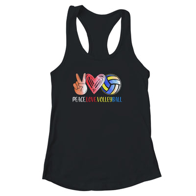 Volleyball Player Girls Peace Love Volleyball Women Shirt & Tank Top | siriusteestore