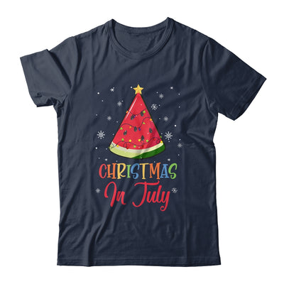 Watermelon Christmas Tree Christmas In July Summer Vacation Shirt & Tank Top | siriusteestore