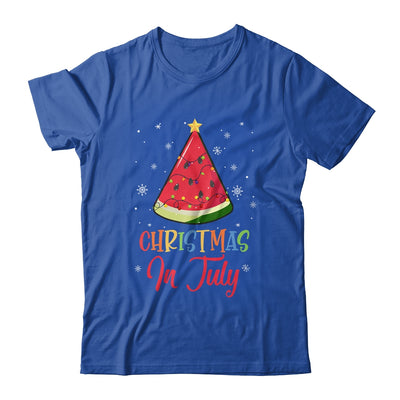 Watermelon Christmas Tree Christmas In July Summer Vacation Shirt & Tank Top | siriusteestore