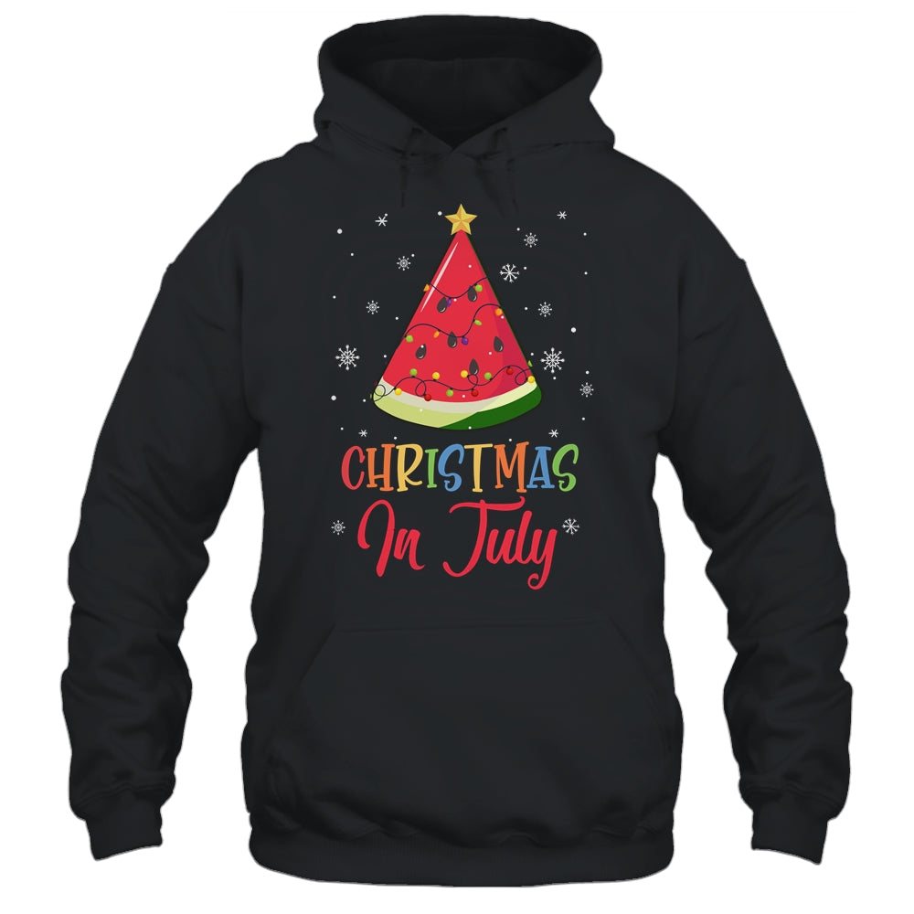 Watermelon Christmas Tree Christmas In July Summer Vacation Shirt & Tank Top | siriusteestore