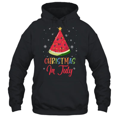 Watermelon Christmas Tree Christmas In July Summer Vacation Shirt & Tank Top | siriusteestore