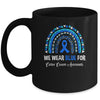 We Wear Blue Colon Cancer Leopard Rainbow Mug | siriusteestore