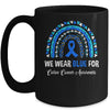 We Wear Blue Colon Cancer Leopard Rainbow Mug | siriusteestore