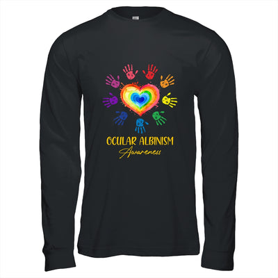 We Wear Rainbow Heart For Ocular Albinism Awareness Shirt & Hoodie | siriusteestore