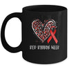 We Wear Red For Red Ribbon Week Awareness Heart Leopard Mug | siriusteestore