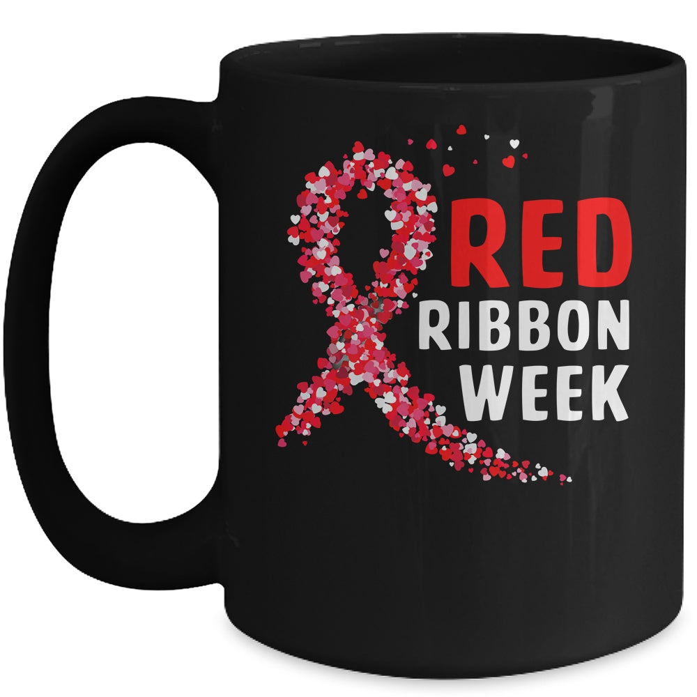 We Wear Red For Red Ribbon Week Awareness Mug | siriusteestore