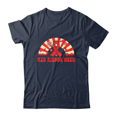We Wear Red For Red Ribbon Week Awareness Rainbow Groovy Shirt & Hoodie | siriusteestore