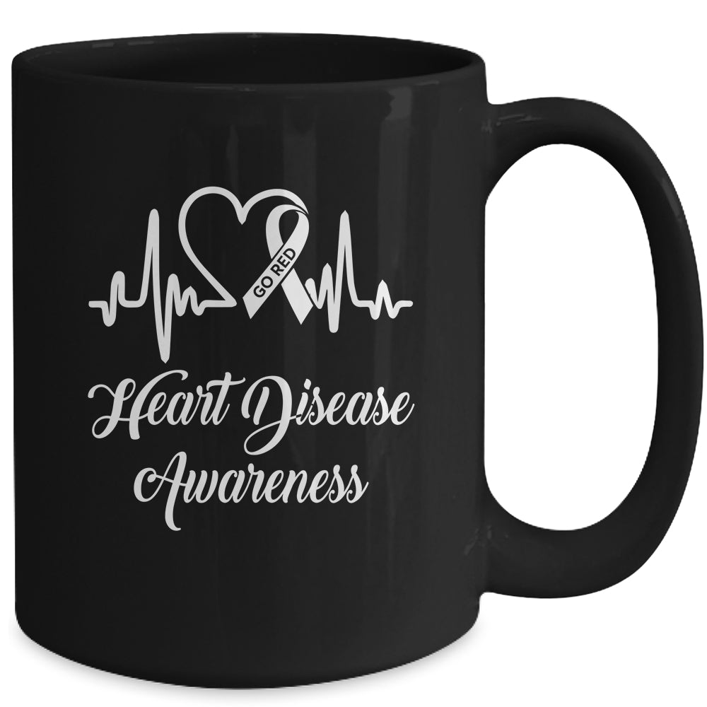 We Wear Red In February Go Red Heart Disease Awareness Mug | siriusteestore