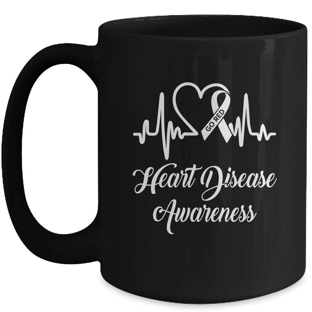 We Wear Red In February Go Red Heart Disease Awareness Mug | siriusteestore