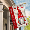 Welcome Gnome Valentine's Day Flag Love Heart Rustic Farmhouse | siriusteestore