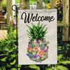 Welcome Pineapple Flower Floral Flag House Summer Warming | siriusteestore