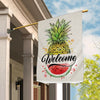 Welcome Pineapple and Watermelon Flag House Summer Warming | siriusteestore