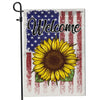 Welcome Sunflower US Flag Farmhouse Spring Summer | siriusteestore