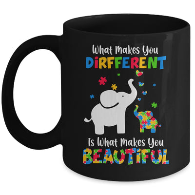 What Makes You Different Autism Child Elephant Mom Awareness Mug | siriusteestore