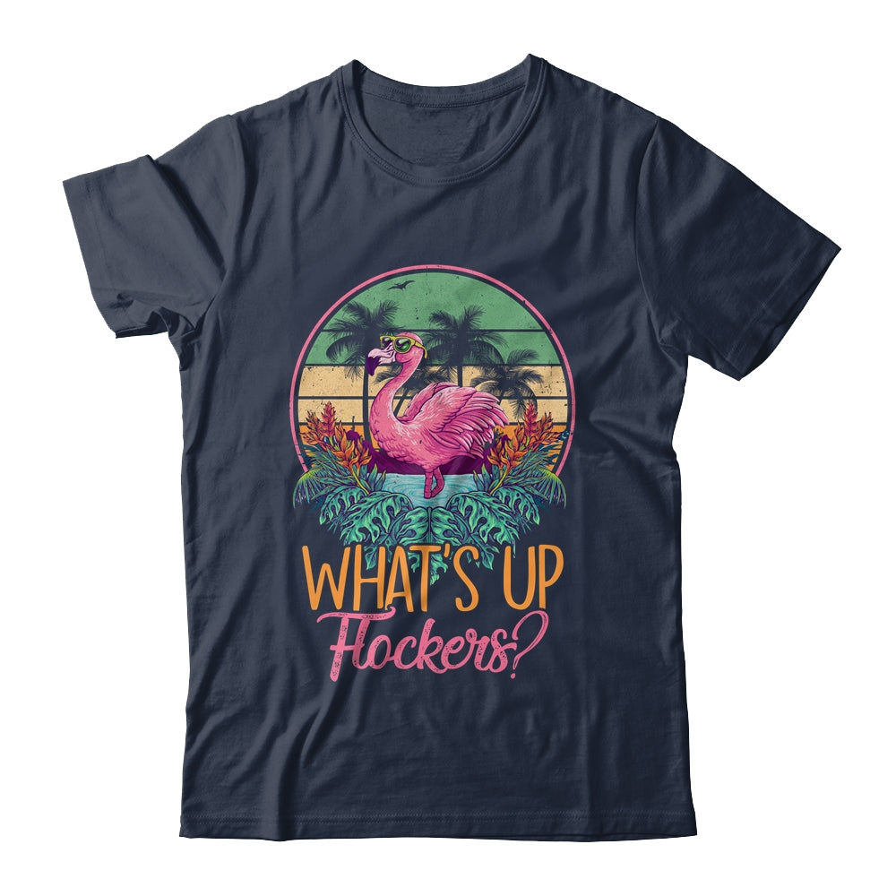 Whats UP Flockers Funny Flamingo Lover Big Pink Sunset Shirt & Tank Top | siriusteestore
