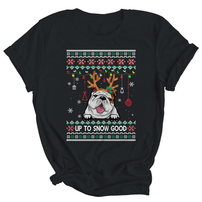 White English Bulldog Dog Reindeer Ugly Christmas Xmas Shirt & Sweatshirt | siriusteestore