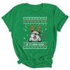 White English Bulldog Dog Reindeer Ugly Christmas Xmas Shirt & Sweatshirt | siriusteestore