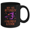 Why Yes Actually I Can Drive A Stick Funny Halloween Witch Mug | siriusteestore